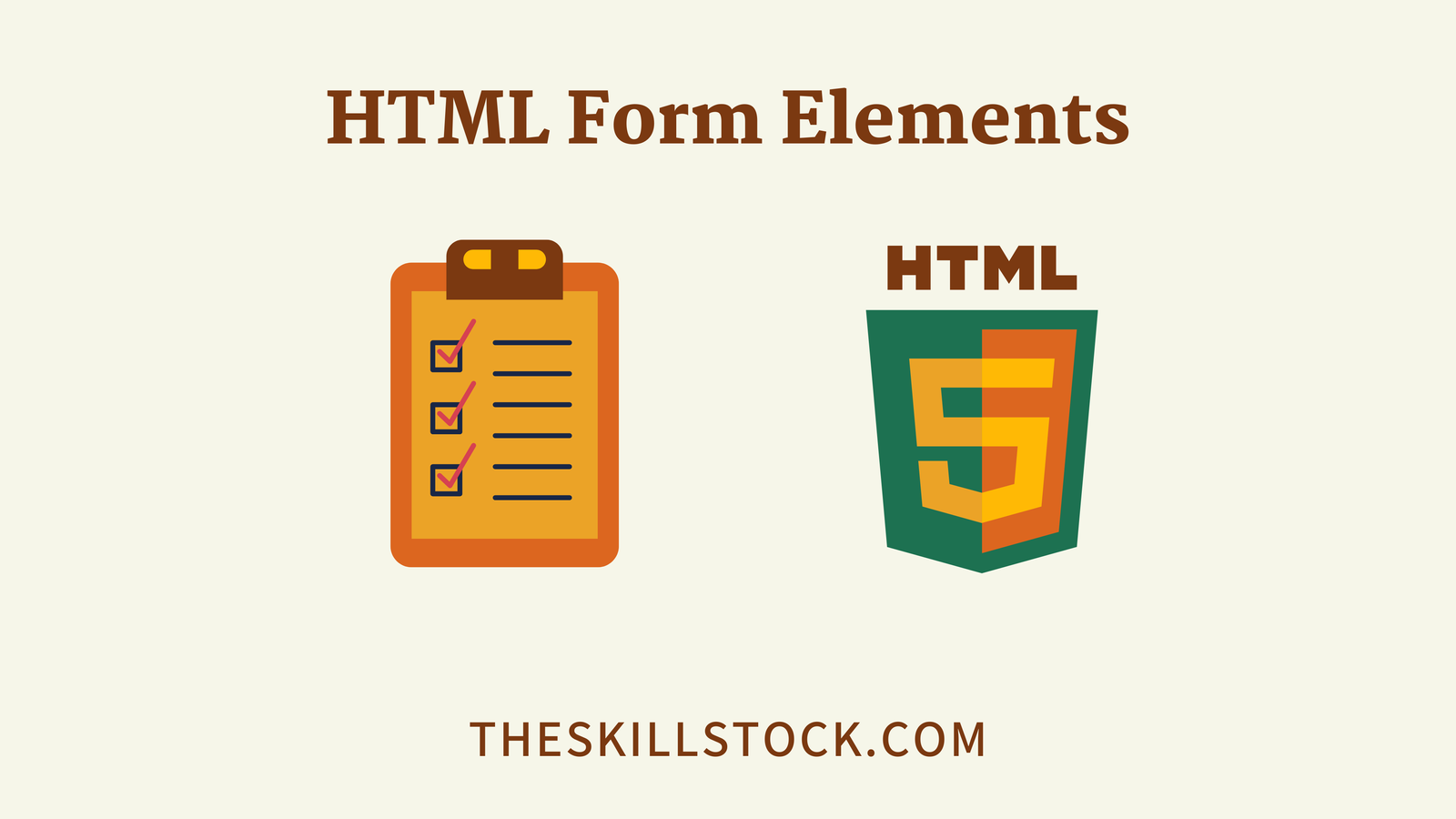 HTML Form Elements List